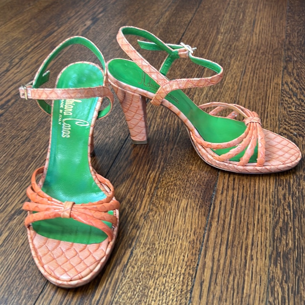 Adriana Caras Bianca Strappy Sandal Size 5.5